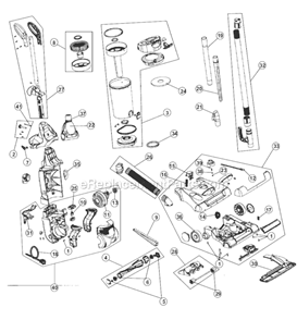 Part Location Diagram of 1910380000 Dirt Devil End Cap - Order # 8